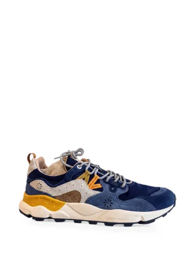 Flower Mountain Yamano 3 Suede Sneakers In Blue