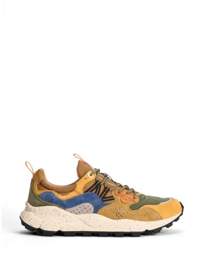 Flower Mountain Yamano 3 Suede Sneakers In Yellow