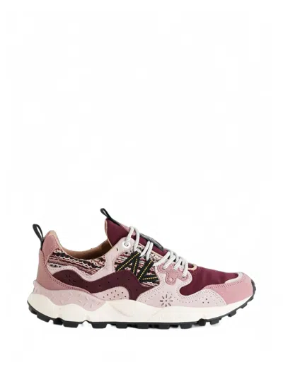 Flower Mountain Yamano 3 Suede-panelled Knit Sneakers In Blue