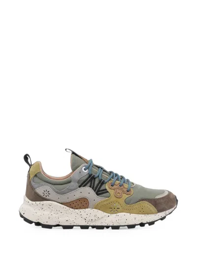 Flower Mountain Yamano 3 Suede-panelled Low-top Sneakers In Multi