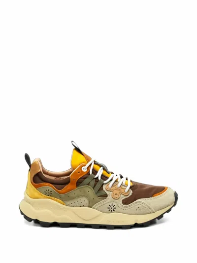 Flower Mountain Yamano 3 Suede-panelled Sneakers In Multi
