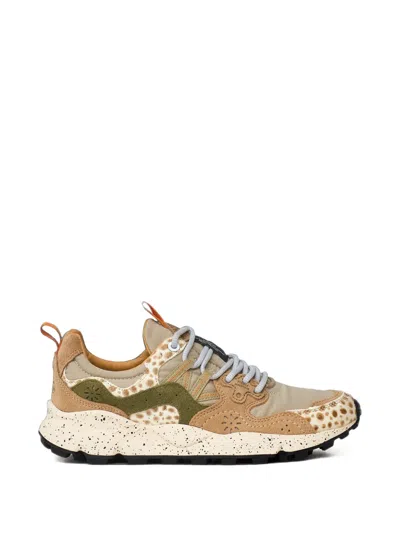 Flower Mountain Yamano 3 Uni Animal-print Panelled Sneakers In Neutral