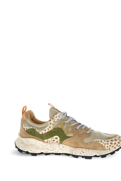 Flower Mountain Yamano 3 Uni Animal-print Panelled Sneakers In Neutral