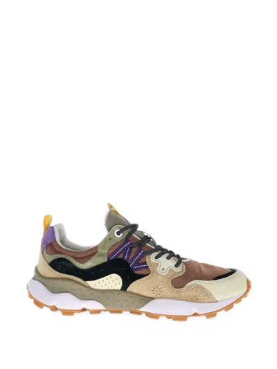 Flower Mountain Yamano 3 Uni Panelled Lace-up Sneakers In Green