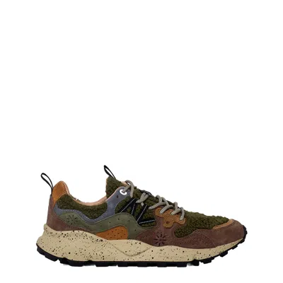Flower Mountain Yamano 3 Uni Suede Mesh Sneakers In Multi