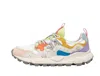 FLOWER MOUNTAIN YAMANO 3 WOMAN - SUEDE AND TECHNICAL FABRIC SNEAKERS IN WHITE PINK