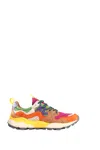 Flower Mountain Sporty Multicolored Suede Sneakers With Antibacterial Insole In Multi