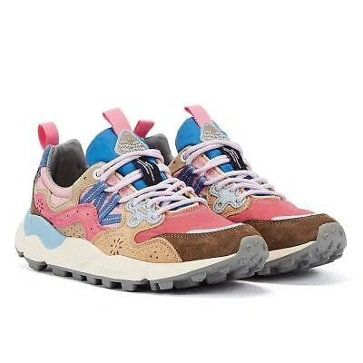 Pre-owned Flower Mountain Yamano 3 Women's Pink/beige Trainers