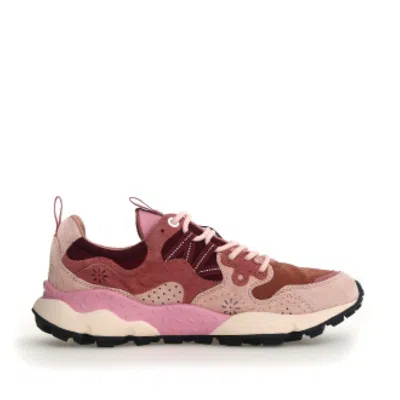 Flower Mountain Yamano Antique Pink Coccio And Bordeaux Sneakers