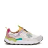 Flower Mountain Yamano 3 Light Lilac And White Suede And Nylon Sneakers In White