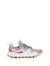 FLOWER MOUNTAIN YAMANO PINK SUEDE AND NYLON SNEAKERS