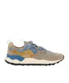 Flower Mountain Yamano 3 Man Suede Mesh Sneakers In Nude