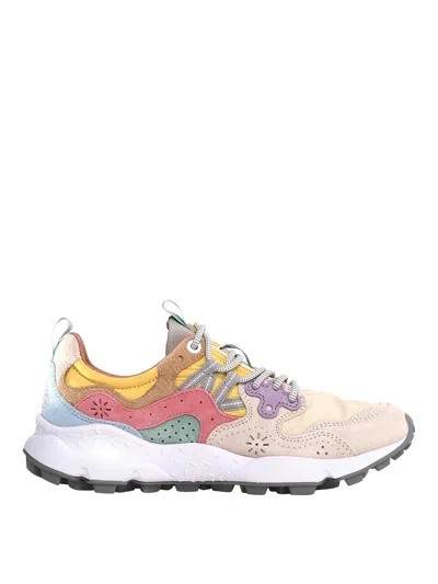 Flower Mountain Sneakers With Multicolored Suede Inserts