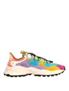 Flower Mountain Multicolored Suede And Technical Fabric Sneakers In Multi