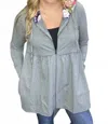 Flowerdaze Tiered Jacket Hoodie In Heather Gray And Floral In Multi