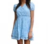 Flowers By Zoe Girl's Frances Criss Cross Dress In Blue In Blue