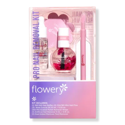 Flowery Pro Nail Removal Kit With Artificial Nail Remover & Pre-soaked Pads
