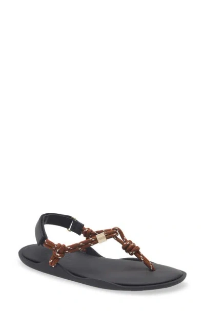 Flowze Cord Water Repellent Slingback Thong Sandal In Multi