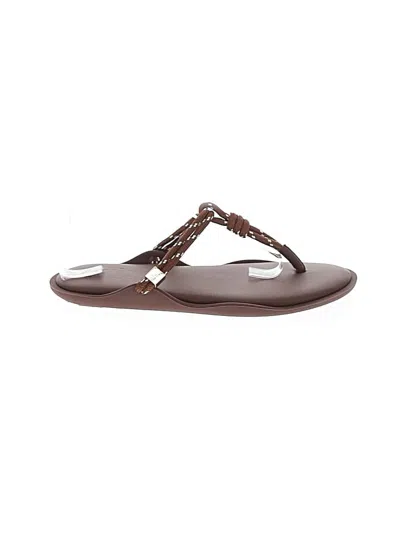 Pre-owned Flowze Flip Flops In Brown