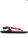 Flowze Red Sandals With Cord Detail In Fabric And Rubber Woman In Red