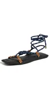 Flowze Lace-up Ropes Water Repellent Slide Sandal In Multi