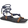 Flowze Lace-up Ropes Water Repellent Slide Sandal In Multi