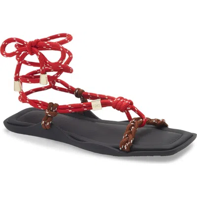 Flowze Lace-up Ropes Water Repellent Slide Sandal In Multi