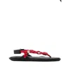 Flowze Red Sandals With Cord Detail In Fabric And Rubber Woman