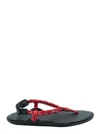 Flowze Red Sandals With Cord Detail In Fabric And Rubber Woman