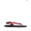 Flowze Red Sandals With Cord Detail In Fabric And Rubber Woman In Multicolor
