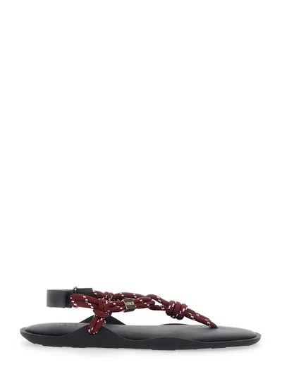 Flowze Women's Leather & Rubber Flat Sandals In Bordeaux