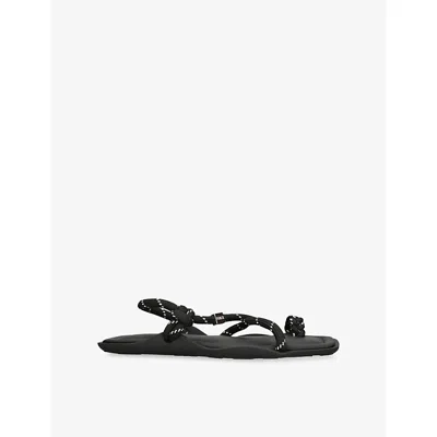 Flowze Womens Black Flò Square Woven Sandals Eur 37 / 4 Uk