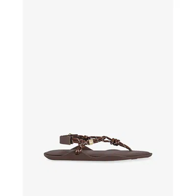 Flowze Womens Brown Flo Woven Sandals Eur 41 / 8 Uk In Multi