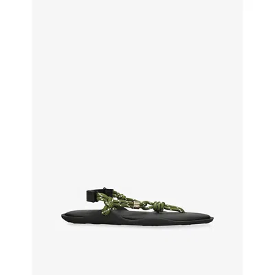 Flowze Womens Khaki Flò Woven Sandals Eur 36 / 3 Uk In Brown