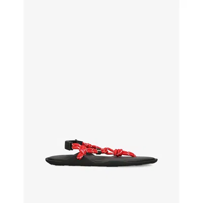 Flowze Womens Red Flò Woven Sandals Eur 41 / 8 Uk