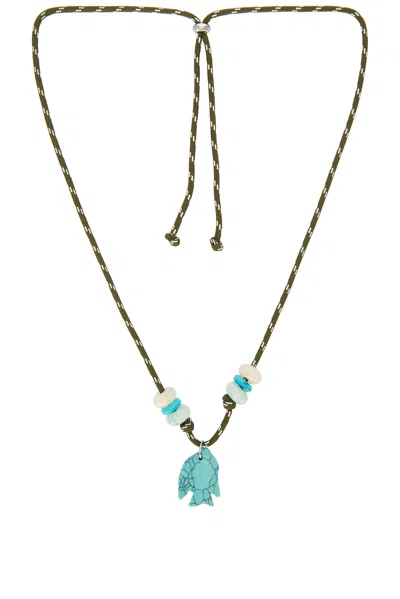 Flowze X Collanine Colorate Necklace In Military Green