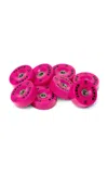Floyd -  Wheel Set Luggage - Fuchsia In Yellow