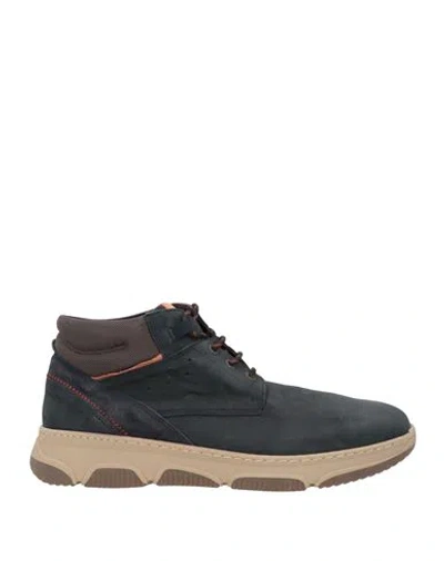 Fluchos Man Ankle Boots Midnight Blue Size 6 Leather