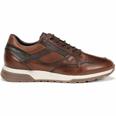 Fluchos Men's Louis Zip Tie Sneaker Shoes In Cognac In Green
