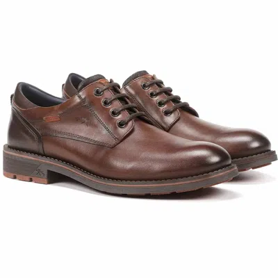 Fluchos Men's Terry Tie Derby Shoes In Habana Camel In Multi
