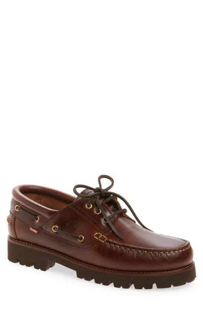 Fluchos Richfield Lug Sole Boat Shoe In Brown