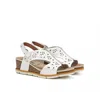 Fluchos Women Gold Sandal In Texas Blanco In Multi