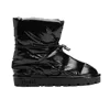 Flufié Shiny Pillow Boot In Jet Black In Black
