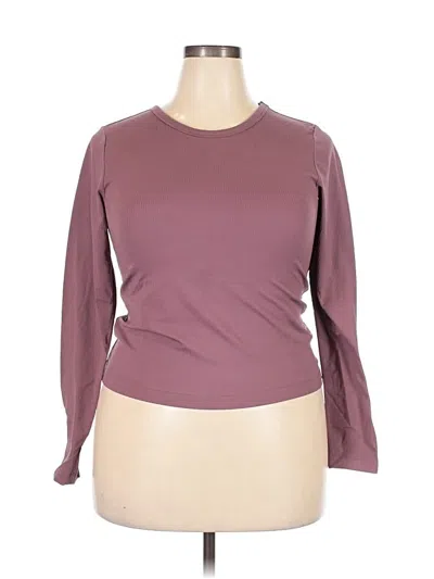 Pre-owned Flx 3/4 Sleeve T-shirt In Burgundy