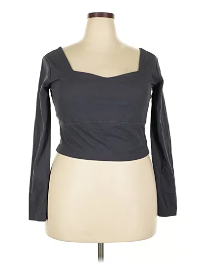Pre-owned Flx 3/4 Sleeve T-shirt In Gray