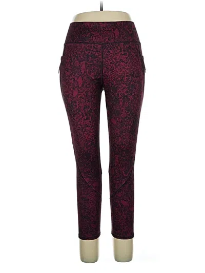 Pre-owned Flx Active Pants In Burgundy
