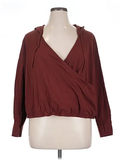 Pre-owned Flx Cardigan Sweater In Burgundy
