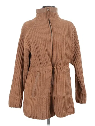 Pre-owned Flx Coat In Brown