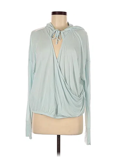 Pre-owned Flx Long Sleeve Blouse In Blue