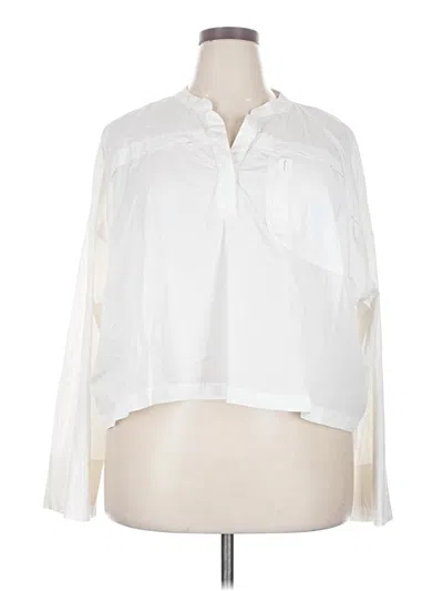Pre-owned Flx Long Sleeve Blouse In Ivory